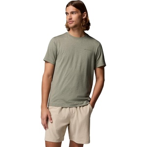 image:imageColumbia Mens Parsons Point Short Sleeve Back Graphic TeeStone Green HeatherAthletic Gem Badge