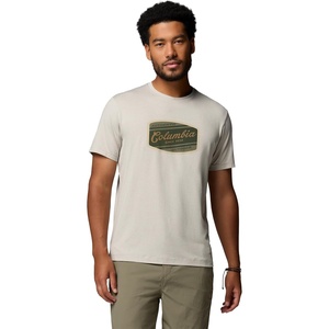 image:imageColumbia Mens Parsons Point Short Sleeve Graphic TeeDark Stone HeatherBadge Label