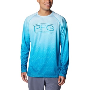 image:imageColumbia Mens Super Terminal Tackle PFG Super Fade Long SleeveOcean Blue TechcamoBathymetric Sf