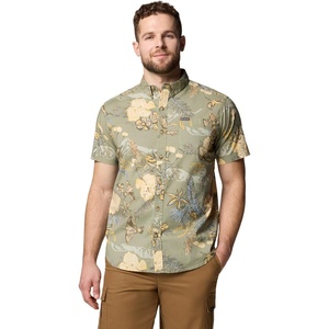 image:imageColumbia Rapid Rivers Printed Short Sleeve ShirtStone Green Outbacked