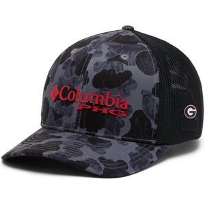 image:imageColumbia Unisex Collegiate PHG Camo Mesh Ball CapUga  Black Deltawoods Camo