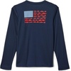 image:imageColumbia Youth Boys PFG Terminal Tackle Fish Flag Long Sleeve ShirtCollegiate NavyRed Spark