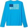 image:imageColumbia Youth Boys PFG Terminal Tackle Fish Flag Long Sleeve ShirtCompass BlueWhite