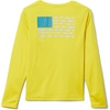 image:imageColumbia Youth Boys PFG Terminal Tackle Fish Flag Long Sleeve ShirtLaser LemonDeep Marine