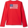 image:imageColumbia Youth Boys PFG Terminal Tackle Fish Flag Long Sleeve ShirtRed Spark Graphic