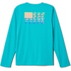 image:imageColumbia Youth Boys PFG Terminal Tackle Fish Flag Long Sleeve ShirtTurquoise  Orange Glow Offshore Slam
