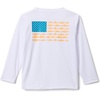 image:imageColumbia Youth Boys PFG Terminal Tackle Fish Flag Long Sleeve ShirtWhiteBlue Echo Fish Flag