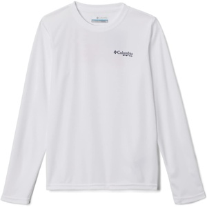 image:imageColumbia Youth Boys PFG Terminal Tackle Fish Flag Long Sleeve ShirtWhiteCollegiate Navy