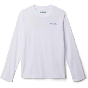 image:imageColumbia Youth Boys PFG Terminal Tackle Fish Flag Long Sleeve ShirtWhiteFaded Peach