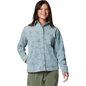 image:imageColumbia Womens Pfg Uncharted Fleece OvershirtCrushed Blue Uncharted Waters